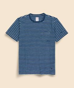 Brooks Brothers / ブルックス ブラザーズ Tシャツ | コットン　GFロゴ　マリナーストライプ　ポケットTシャツ