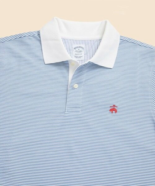 Brooks Brothers / ブルックス ブラザーズ ポロシャツ | コットン　ストレッチピケ　GFロゴ　フィーダーストライプ　ポロシャツ　Slim Fit | 詳細2