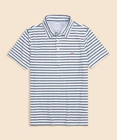 Brooks Brothers / ブルックス ブラザーズ ポロシャツ | コットン／ポリエステル　GFロゴ　テリークロス　ストライプ　ポロシャツ