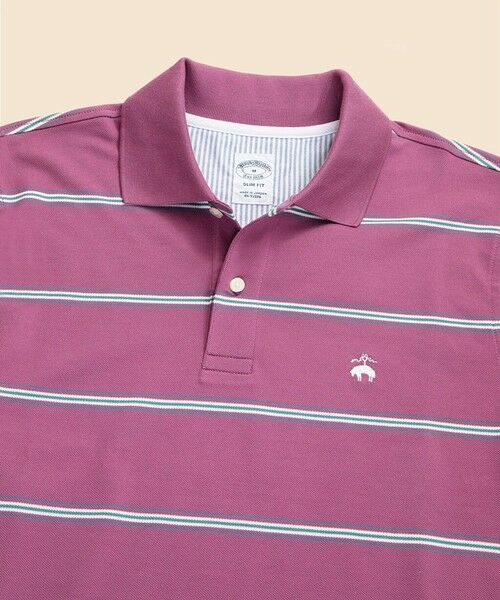Brooks Brothers / ブルックス ブラザーズ ポロシャツ | コットン　ストレッチピケ　GFロゴ　マルチストライプ　ポロシャツ　Slim Fit | 詳細2