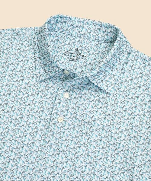 Brooks Brothers / ブルックス ブラザーズ ポロシャツ | Performance Series ポリエステルブレンド ストレッチジャージー マリーンプリント ゴルフポロシャツ | 詳細1