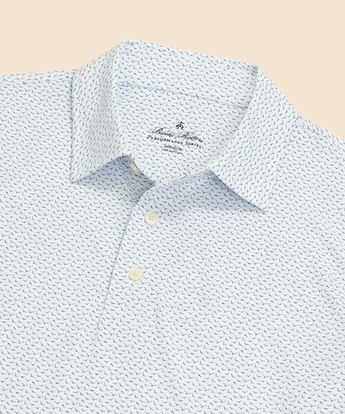 Brooks Brothers / ブルックス ブラザーズ ポロシャツ | Performance Series ポリエステルブレンド ストレッチジャージー メッシュプリント ゴルフポロシャツ | 詳細1