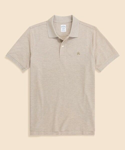 Brooks Brothers / ブルックス ブラザーズ ポロシャツ | スーピマコットン　ストレッチピケ　GFロゴ　シーズナルカラー　ポロシャツ　Slim Fit（ベージュ）