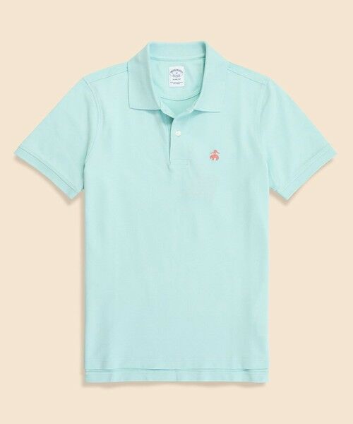 Brooks Brothers / ブルックス ブラザーズ ポロシャツ | スーピマコットン　ストレッチピケ　GFロゴ　シーズナルカラー　ポロシャツ　Slim Fit（ライトブルー）