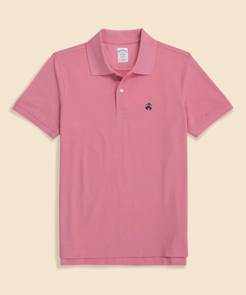 Brooks Brothers / ブルックス ブラザーズ ポロシャツ | スーピマコットン　ストレッチピケ　GFロゴ　シーズナルカラー　ポロシャツ　Slim Fit（ピンク）