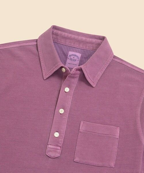 Brooks Brothers / ブルックス ブラザーズ ポロシャツ | コットンストレッチピケ　GFロゴ　ガーメントダイ　ポロシャツ | 詳細2
