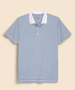 Brooks Brothers / ブルックス ブラザーズ ポロシャツ | Performance Series　ポリエステルブレンド　ストレッチジャージー　マイクロストライプ　ゴルフポロシャツ