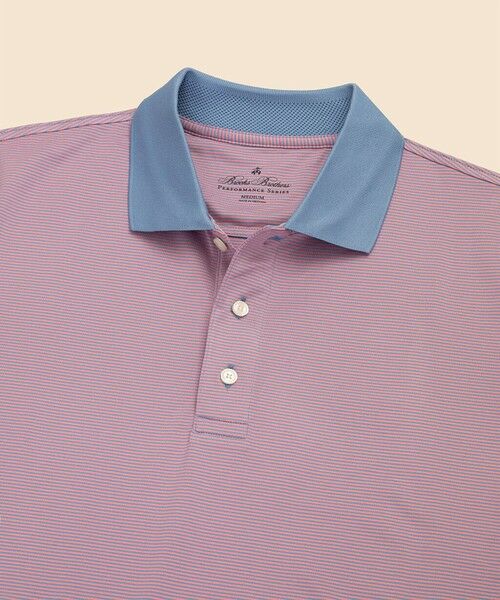 Brooks Brothers / ブルックス ブラザーズ ポロシャツ | Performance Series ポリエステルブレンド ストレッチジャージー マイクロストライプ ゴルフポロシャツ | 詳細3