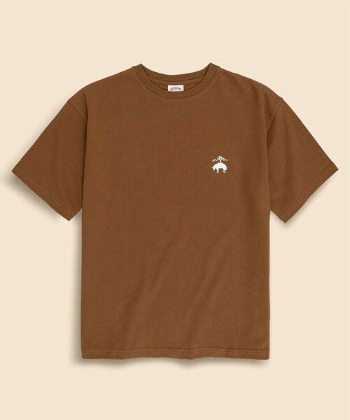 Brooks Brothers / ブルックス ブラザーズ Tシャツ | ◆オンラインストア限定◆USAコットンジャージー　ビッグGFロゴ　Tシャツ（ブラウン）