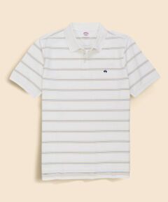 Brooks Brothers / ブルックス ブラザーズ ポロシャツ | コットン　ストレッチピケ　GFロゴワッペン　ストライプ　ポロシャツ　Original Fit
