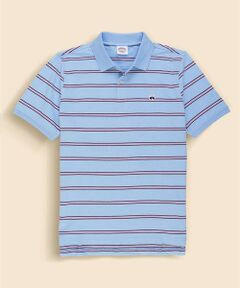 Brooks Brothers / ブルックス ブラザーズ ポロシャツ | コットン　ストレッチピケ　GFロゴワッペン　ストライプ　ポロシャツ　Original Fit