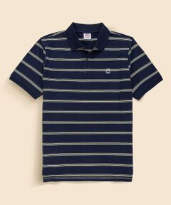 Brooks Brothers / ブルックス ブラザーズ ポロシャツ | コットン　ストレッチピケ　GFロゴワッペン　ストライプ　ポロシャツ　Original Fit
