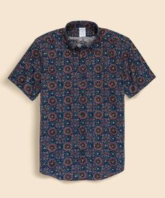 Brooks Brothers / ブルックス ブラザーズ シャツ・ブラウス | コットン　ブロックプリントパターン　ジオメトリックメダリオン　オープンカラーシャツ　Regular Fit