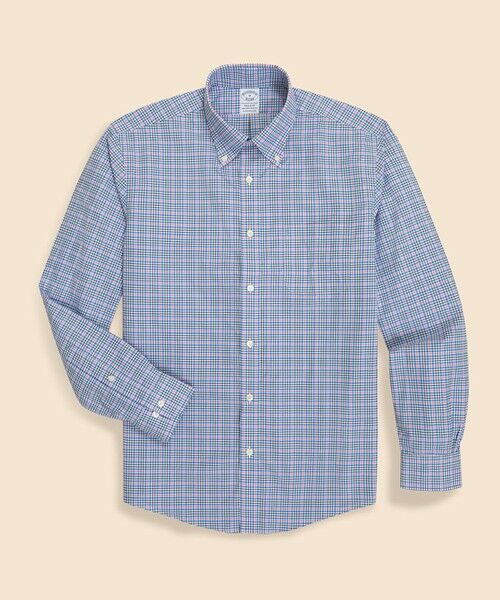 Brooks Brothers / ブルックス ブラザーズ シャツ・ブラウス | スーピマコットン　ストレッチブロードクロス　シーズナルパターン　カジュアルシャツ　Regular Fit（ブルー）