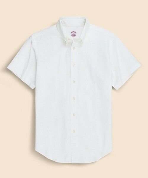 Brooks Brothers / ブルックス ブラザーズ シャツ・ブラウス | ◆オンラインストア限定◆ コットン　ビッグGFロゴ　シアサッカー　ショートスリーブ　カジュアルシャツ　Traditional Fit | 詳細1
