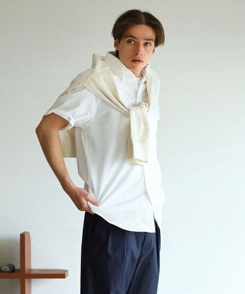 Brooks Brothers / ブルックス ブラザーズ シャツ・ブラウス | ◆オンラインストア限定◆ コットン　ビッグGFロゴ　シアサッカー　ショートスリーブ　カジュアルシャツ　Traditional Fit（ホワイト）