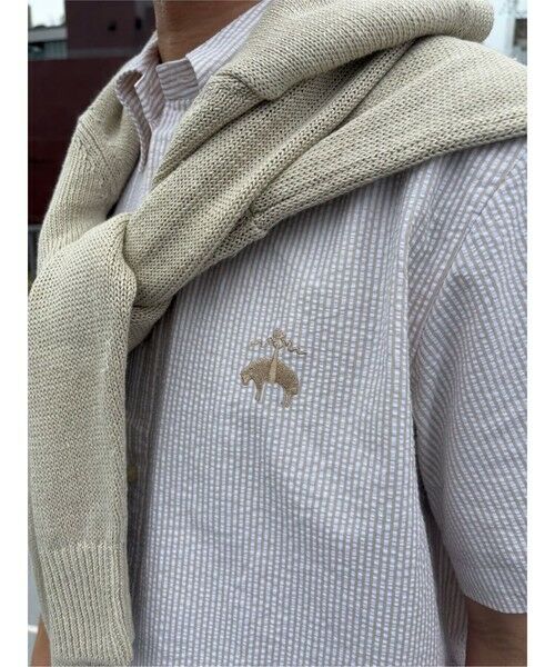 Brooks Brothers / ブルックス ブラザーズ シャツ・ブラウス | ◆オンラインストア限定◆ コットン　ビッグGFロゴ　シアサッカー　ショートスリーブ　カジュアルシャツ　Traditional Fit | 詳細11