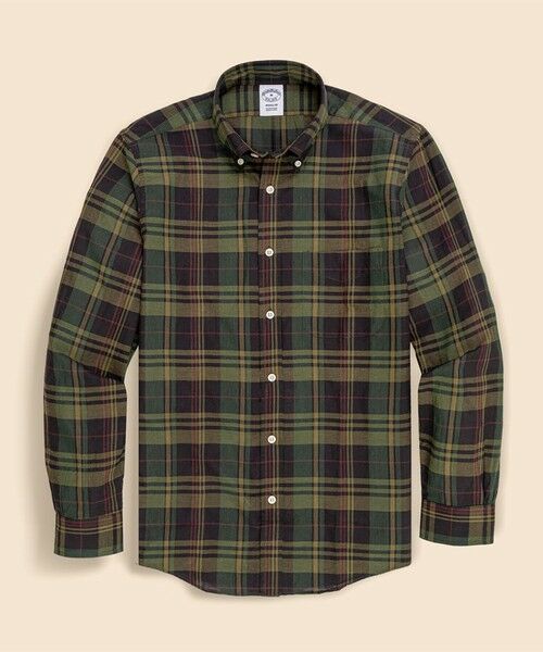 Brooks Brothers / ブルックス ブラザーズ シャツ・ブラウス | コットン　マドラスチェック　カジュアルシャツ　Regular Fit（ダークグリーン）