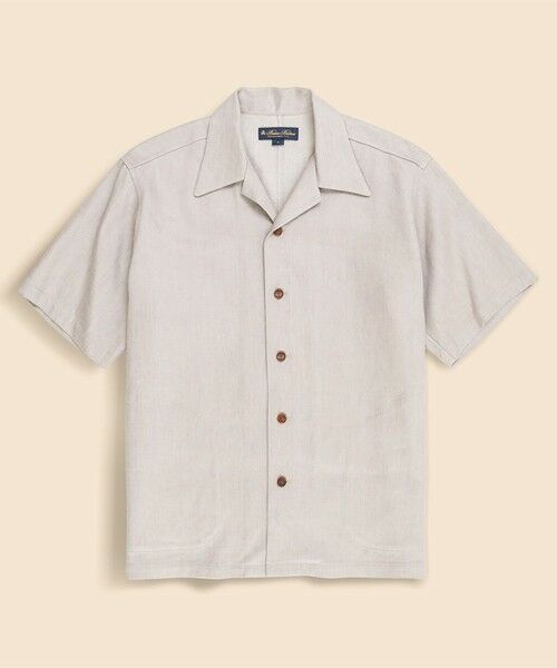 Brooks Brothers / ブルックス ブラザーズ シャツ・ブラウス | リネン／ウール　オープンカラーシャツ（オートミール）