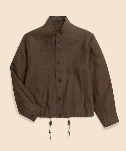 Brooks Brothers / ブルックス ブラザーズ その他アウター | リネン　ショートジャケット（ブラウン）