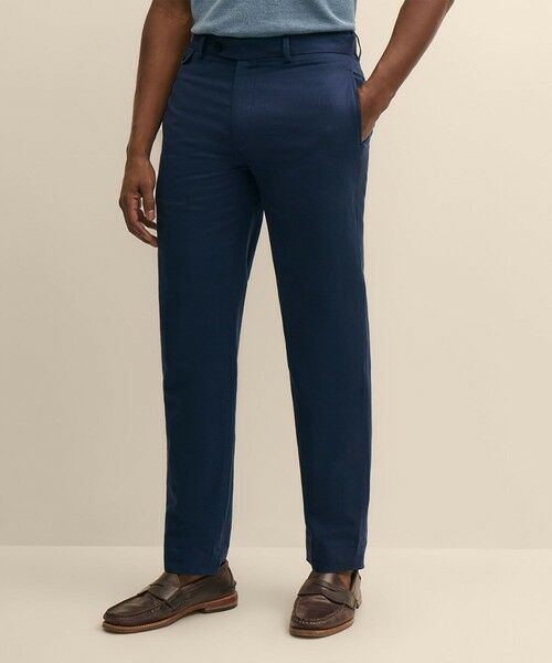 Brooks Brothers / ブルックス ブラザーズ その他パンツ | リネン／コットン　プレーンフロントパンツ　Regular（ネイビー）