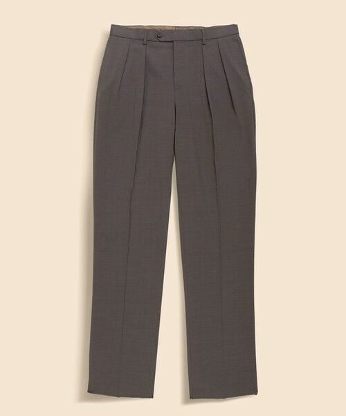 Brooks Brothers / ブルックス ブラザーズ スラックス・ドレスパンツ | ポリエステル／ウール　プリーテッド　ウォッシャブル　トラウザーズ（ブラウン）