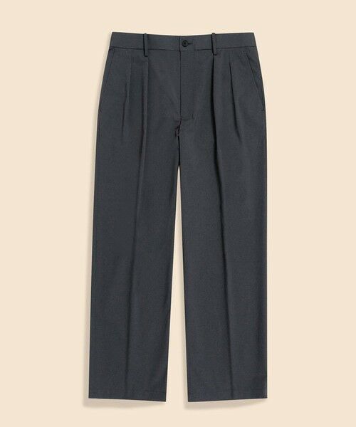 Brooks Brothers / ブルックス ブラザーズ スラックス・ドレスパンツ | ◆オンラインストア限定◆ ポリエステルブレンド　ウォッシャブル　プレーンフロント　トラウザーズ（グレー）