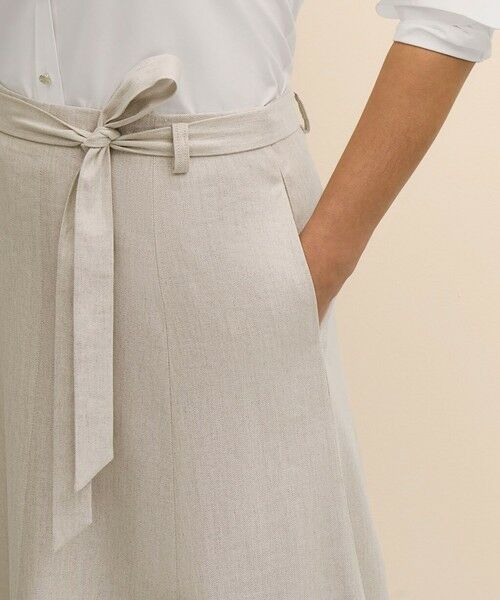 Brooks Brothers / ブルックス ブラザーズ ミニ・ひざ丈スカート | リネンブレンド　ベルテッド　Aラインロングスカート | 詳細2