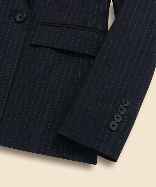 Brooks Brothers / ブルックス ブラザーズ テーラードジャケット | リネンブレンド　ピンストライプ　ダブル4ボタン　ピークトラペルジャケット | 詳細2