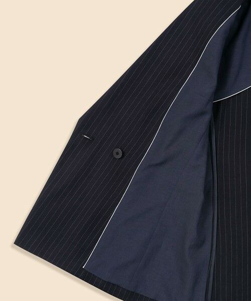 Brooks Brothers / ブルックス ブラザーズ テーラードジャケット | リネンブレンド　ピンストライプ　ダブル4ボタン　ピークトラペルジャケット | 詳細4