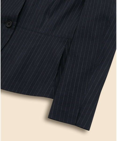 Brooks Brothers / ブルックス ブラザーズ ノーカラージャケット | リネンブレンド　ピンストライプ　ノーカラージャケット | 詳細2