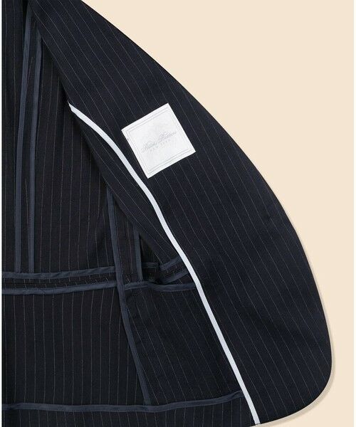 Brooks Brothers / ブルックス ブラザーズ ノーカラージャケット | リネンブレンド　ピンストライプ　ノーカラージャケット | 詳細5