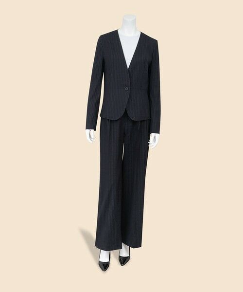 Brooks Brothers / ブルックス ブラザーズ スラックス・ドレスパンツ | リネンブレンド ピンストライプ プリーテッド ワイドレッグパンツ | 詳細5