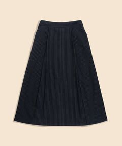 Brooks Brothers / ブルックス ブラザーズ ロング・マキシ丈スカート | リネンブレンド　ピンストライプ　フレアスカート