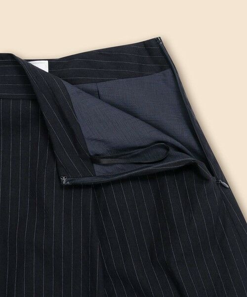 Brooks Brothers / ブルックス ブラザーズ ロング・マキシ丈スカート | リネンブレンド　ピンストライプ　フレアスカート | 詳細2