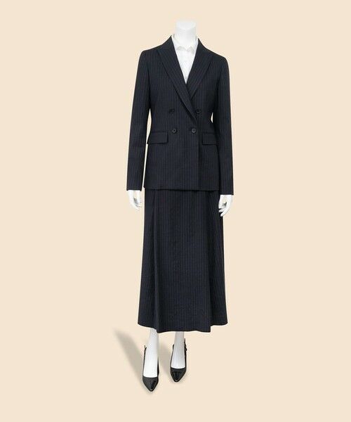 Brooks Brothers / ブルックス ブラザーズ ロング・マキシ丈スカート | リネンブレンド　ピンストライプ　フレアスカート | 詳細3