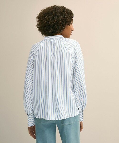 Brooks Brothers / ブルックス ブラザーズ シャツ・ブラウス | ビスコース　ダブルストライプ　タイネック　プルオーバーブラウス | 詳細4