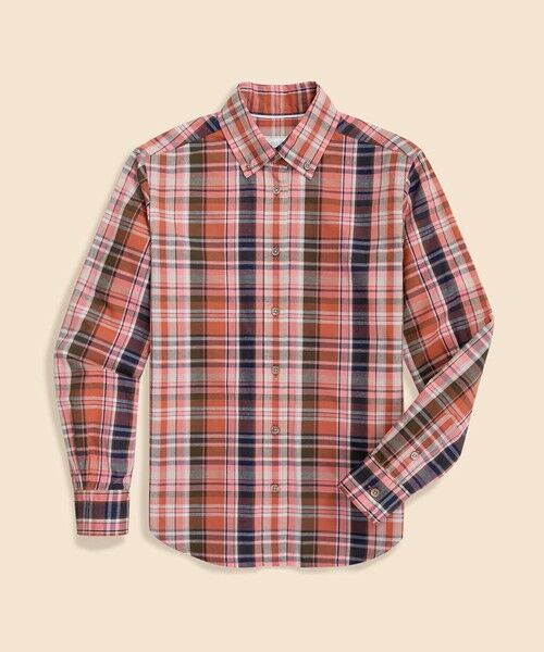 Brooks Brothers / ブルックス ブラザーズ シャツ・ブラウス | コットン/リネン マドラスチェック シャツ(ピンク)