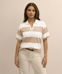 Brooks Brothers / ブルックス ブラザーズ ポロシャツ | スーピマコットン　ラグビーストライプ　ショートスリーブ　ポロセーター