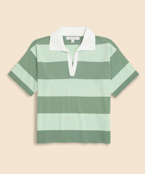 Brooks Brothers / ブルックス ブラザーズ ニット・セーター | スーピマコットン　ラグビーストライプ　ショートスリーブ　ポロセーター | 詳細8