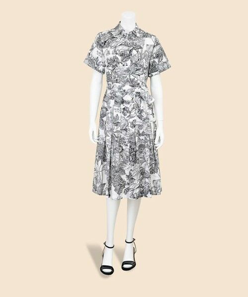 Brooks Brothers / ブルックス ブラザーズ ロング・マキシ丈ワンピース | コットン／リヨセル　フローラルプリント　ショートスリーブシャツワンピース | 詳細1