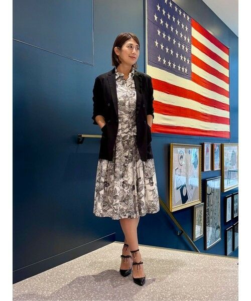 Brooks Brothers / ブルックス ブラザーズ ロング・マキシ丈ワンピース | コットン／リヨセル　フローラルプリント　ショートスリーブシャツワンピース | 詳細5