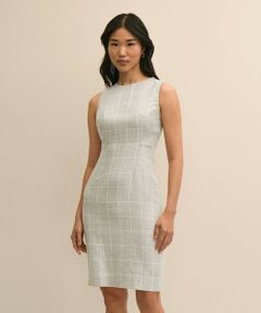 Brooks Brothers / ブルックス ブラザーズ ロング・マキシ丈ワンピース | リネン／ウール　ウィンドウペイン　ノースリーブワンピース