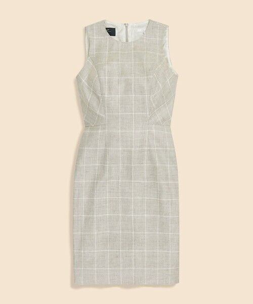 Brooks Brothers / ブルックス ブラザーズ ロング・マキシ丈ワンピース | リネン／ウール　ウィンドウペイン　ノースリーブワンピース | 詳細4