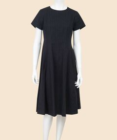 Brooks Brothers / ブルックス ブラザーズ ロング・マキシ丈ワンピース | リネンブレンド　ピンストライプ　ショートスリーブワンピース