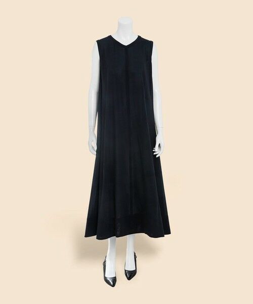 Brooks Brothers / ブルックス ブラザーズ ロング・マキシ丈ワンピース | コットンボイル リラックスフィット Vネック ノースリーブ ロングワンピース | 詳細3