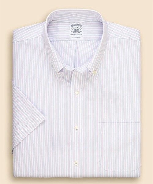 Brooks Brothers / ブルックス ブラザーズ シャツ・ブラウス | Brooks Brothers Explorer　ストライプ　ショートスリーブ　ドレスシャツ　Regular Fit（ストライプ）