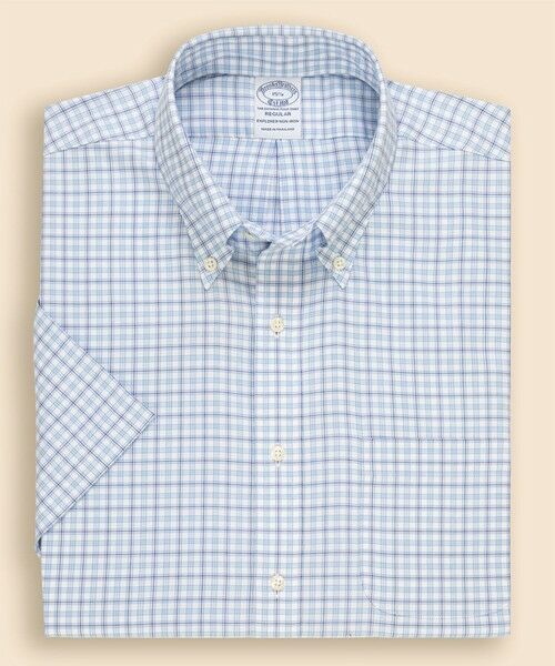 Brooks Brothers / ブルックス ブラザーズ シャツ・ブラウス | Brooks Brothers Explorer　チェック　ショートスリーブ　ドレスシャツ　Regular Fit（ブルー）