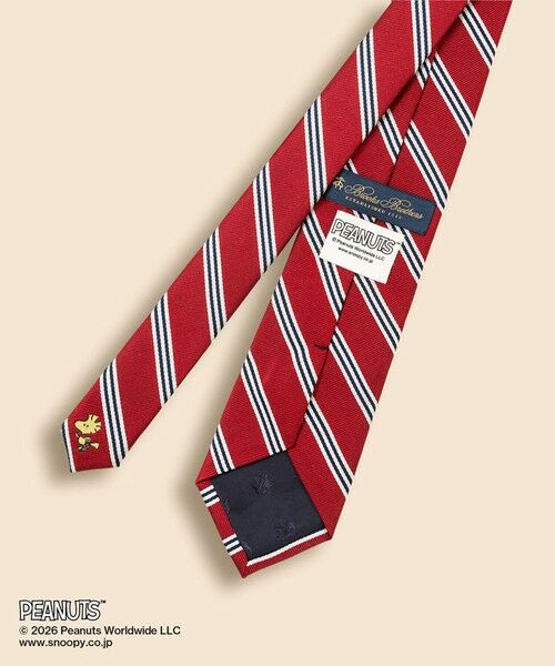 Brooks Brothers / ブルックス ブラザーズ ネクタイ | Brooks Brothers × PEANUTS　シルク　スヌーピー＆ウッドストック　ミニ＃BB1ストライプ　レップタイ | 詳細4