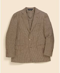 Brooks Brothers / ブルックス ブラザーズ テーラードジャケット | アイリッシュリネン　ハウンドトゥース　シングル２釦アンコンジャケット　Classic